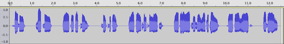 Fitter, Happier waveform showing sound samples