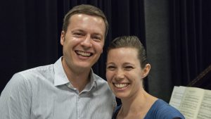 Pianist Aaron Wunsch (L) and cellist Julia Bruskin, Co-Artistic Directors of the Skaneateles Festival