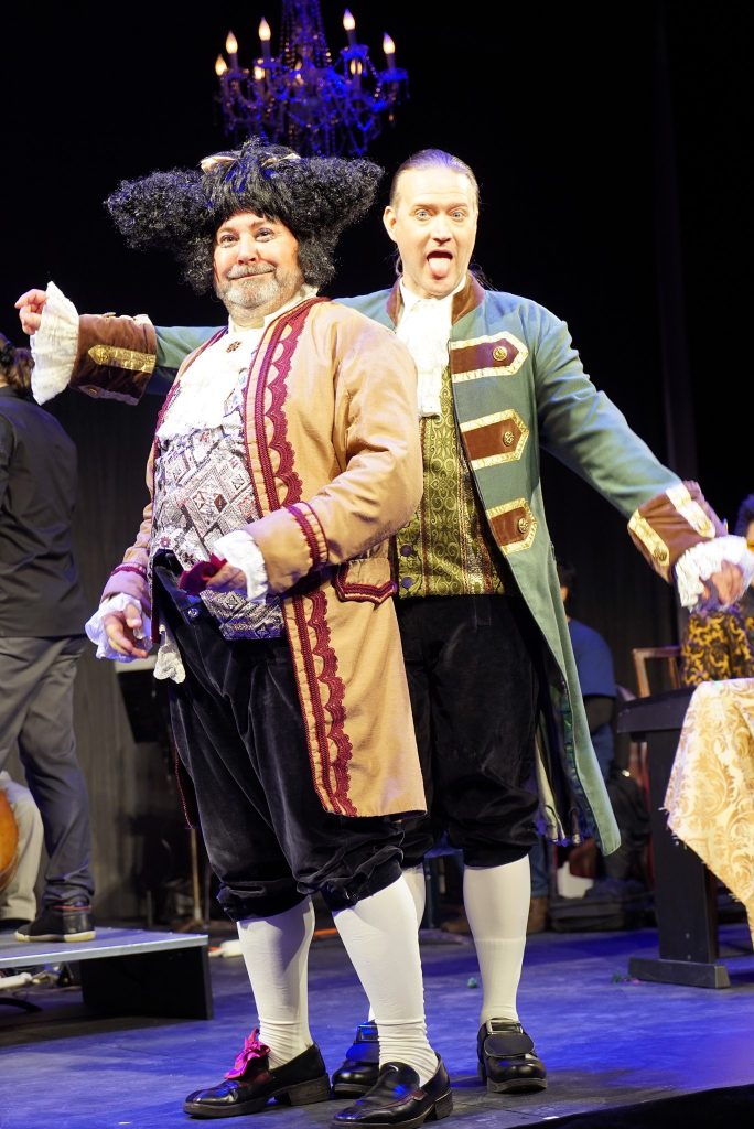 Michael Connor (Mr. Scruples) and Keith Harris (Mr. Bluff), from the Syracuse Opera production of Mozart's "The Impresario"