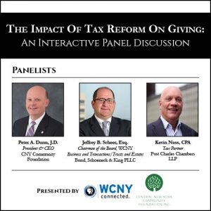 The Impact of Tax Reform on Giving: An Interactive Panel Discussion at WCNY