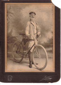 24Wayne Howe ParsonsSuzanne EtheringtonJefferson CountyBorn in 1836 in Oneida County, Wayne Howe Parsons died in a bicycle accident in Watertown, NY, in 1898. He was a telegrapher in the Union Army, accompanying Sherman on his march through Georgia. He was active in the League of American Wheelman (now League of American Bicyclists), serving as a local consul for the organization and responsible for developing a cycle route between Watertown and Sackets Harbor. 

Parsons was my great great grandfather, and I inherited his cycling enthusiasm - but I wear a helmet when I ride!