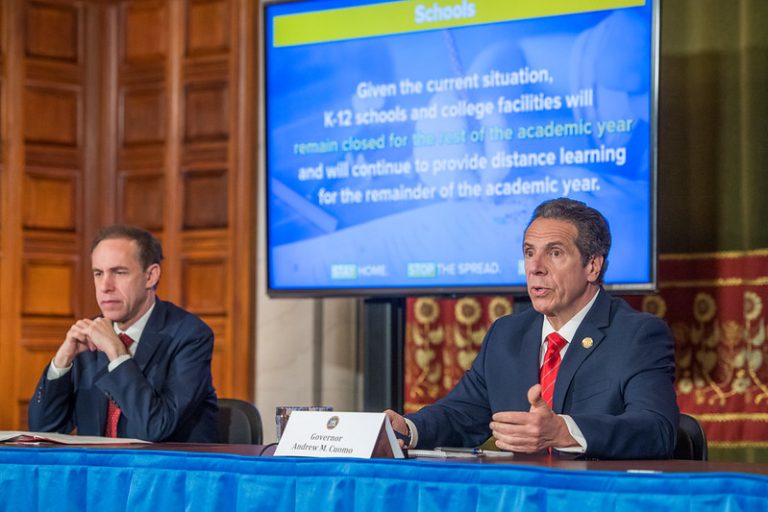Gov. Andrew Cuomo provides a COVID-19 briefing and is joined by Health Commissioner Howard Zucker.