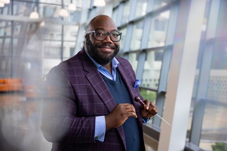 Jaman E. Dunn-Danger, guest conductor with Syracuse Orchestra