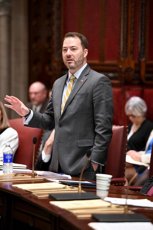 Sen. Robert Ortt speaks on the floor of the Senate.