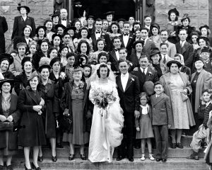 27A Big Italian WeddingLynn DavisOnondaga CountyThe wedding of Josephine Rose Sophia to Joseph James Stagnitta on October 5, 1940 at Our Lady of Pompei Church in Syracuse, NY. The parents of both the bride and groom immigrated from Sicily to Onondaga County in the early 1900’s.